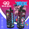 VapePurchase-qq-bang-180000-180k-puffs-blueberry-watermelon-cherry-ice-kiwi-passionfruit-guava-black-dragon-ice QQ BANG 180K Eldobható Vape – 180 000 Puff • 4 az 1-ben Ízrendszer • LCD Kijelző – termékkép