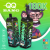 VapePurchase-qq-bang-180000-180k-puffs-passionfruit-pineapple-peach-ice-apple-ice-blueberry-peach-raspberry-grape QQ BANG 180K Eldobható Vape – 180 000 Puff • 4 az 1-ben Ízrendszer • LCD Kijelző – termékkép