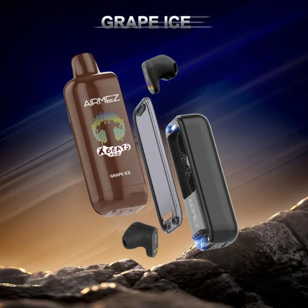 airmez-xbeats-pro-50000-puffs-x-beats-disposable-vape-Grape-ice Airmez Xbeat PRO 50000 Puffs – Hosszú Élettartamú Eldobható Vape | 50K Puff | Hi-Fi Fülhallgató | Dual Mesh – termékkép