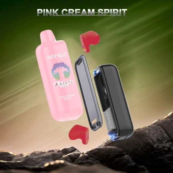 airmez-xbeats-pro-50000-puffs-x-beats-disposable-vape-pink-cream-spirit Airmez Xbeat PRO 50000 Puffs – Hosszú Élettartamú Eldobható Vape | 50K Puff | Hi-Fi Fülhallgató | Dual Mesh – termékkép