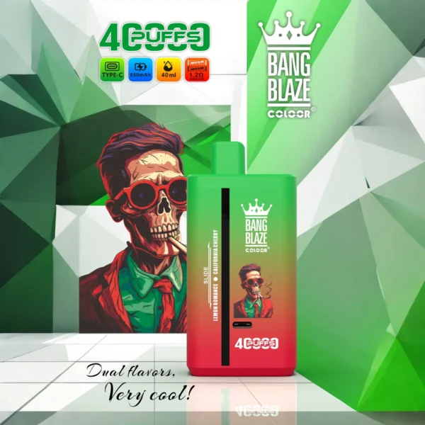bang-blaze-40k-40000-puffs-lemon-romance-california-cherry.webp Bang Blaze 40K Puffs - 2 az 1-ben Vape Nagykereskedelmi Vásárlás – termékkép