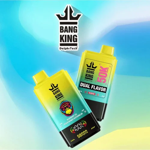 bang-king-50000-50k-puffs-main-image.webp Bang King 50000 Puffs 50k Egyszer használatos e-cigaretta kettős ízzel, okos képernyővel – termékkép