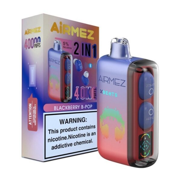 Airmez XBeats 40K – Forradalmi E-Cigaretta Bluetooth Fejhallgatóval és 40,000 Puffal – termékkép