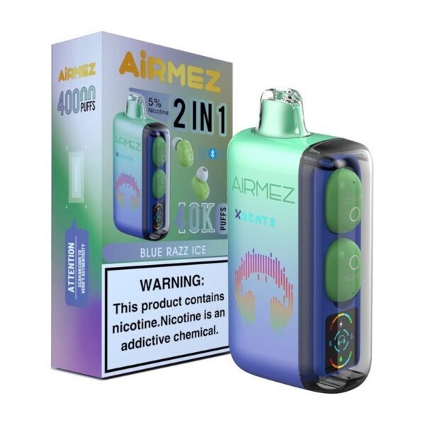 Airmez XBeats 40K – Forradalmi E-Cigaretta Bluetooth Fejhallgatóval és 40,000 Puffal – termékkép