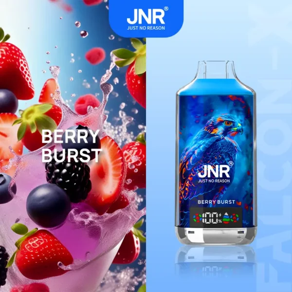 jnr-falon-x-18000-puffs-berry-burst.webp JNR Falcon X 18000 Puffs – Egyszer használatos vape 18,000 puffal és 24 ml folyadékkal – termékkép