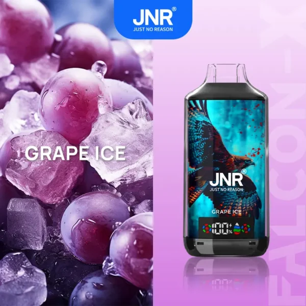jnr-falon-x-18000-puffs-sleek-vape-jnr-falon-x-18000-puffs-grape-ice.webp JNR Falcon X 18000 Puffs – Egyszer használatos vape 18,000 puffal és 24 ml folyadékkal – termékkép