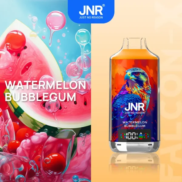 jnr-falon-x-18000-puffs-sleek-vape-jnr-falon-x-18000-puffs-watermelon-bubblegum.webp JNR Falcon X 18000 Puffs – Egyszer használatos vape 18,000 puffal és 24 ml folyadékkal – termékkép