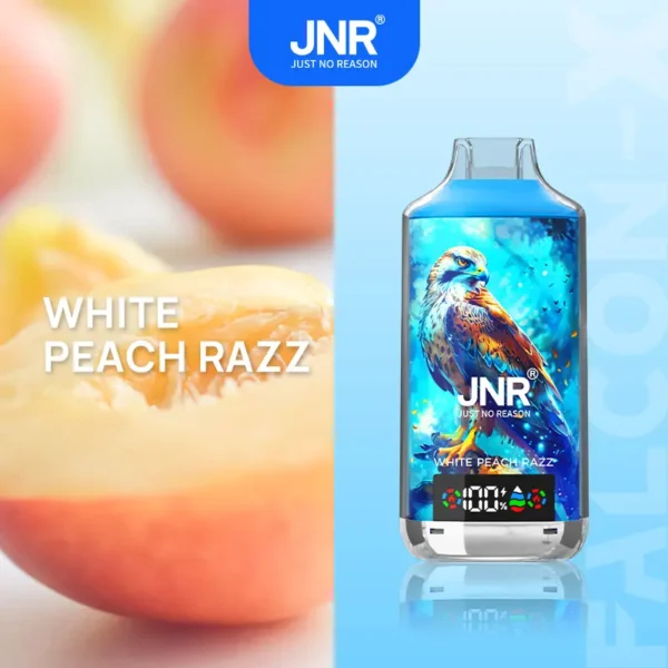 jnr-falon-x-18000-puffs-sleek-vape-jnr-falon-x-18000-puffs-white-peach-razz.webp JNR Falcon X 18000 Puffs – Egyszer használatos vape 18,000 puffal és 24 ml folyadékkal – termékkép