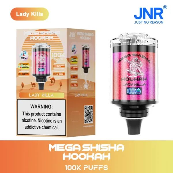 JNR Mega Shisha Hookah 100000 Puff – Nagy Kapacitású Vaping és LED Kijelző – termékkép