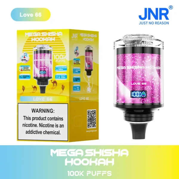 JNR Mega Shisha Hookah 100000 Puff – Nagy Kapacitású Vaping és LED Kijelző – termékkép