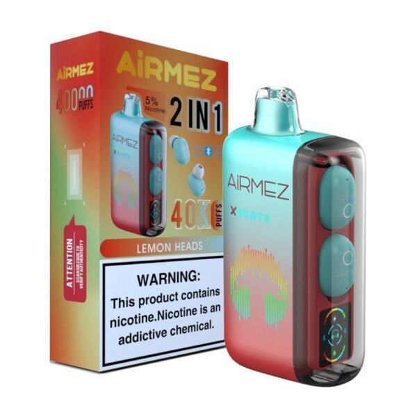 Airmez XBeats 40K – Forradalmi E-Cigaretta Bluetooth Fejhallgatóval és 40,000 Puffal – termékkép