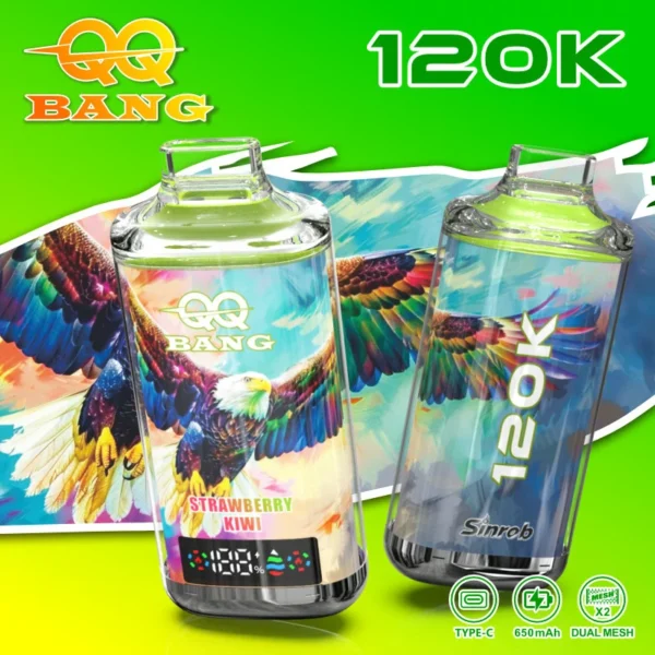 QQ Bang 120K – 120 000 Puff Eldobható Vape | Type-C Újratölthető, LED Kijelzős E-cigaretta – termékkép