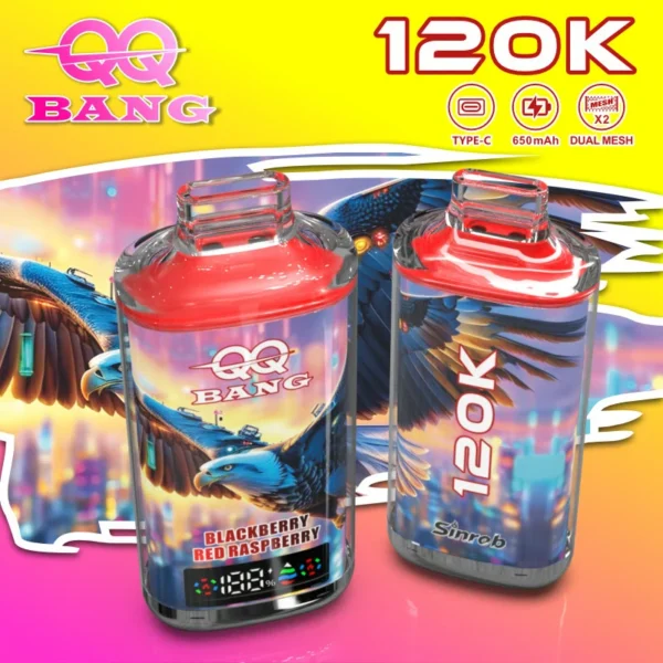 QQ Bang 120K – 120 000 Puff Eldobható Vape | Type-C Újratölthető, LED Kijelzős E-cigaretta – termékkép