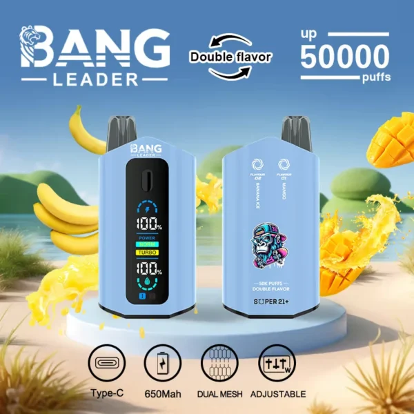 Bang-Leader-50k-06 BANG LEADER 50000 Puffs Dual Ízes Vape – Hosszú Élettartamú, Kettős Íz, Privát Formázás – termékkép
