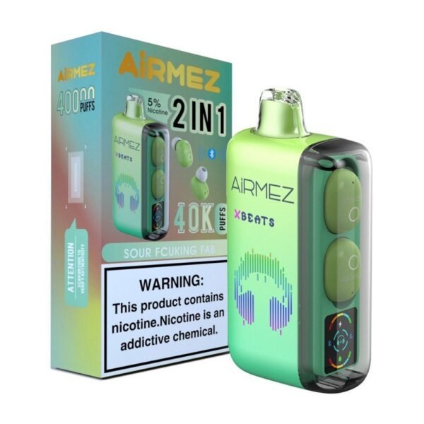 Airmez XBeats 40K – Forradalmi E-Cigaretta Bluetooth Fejhallgatóval és 40,000 Puffal – termékkép